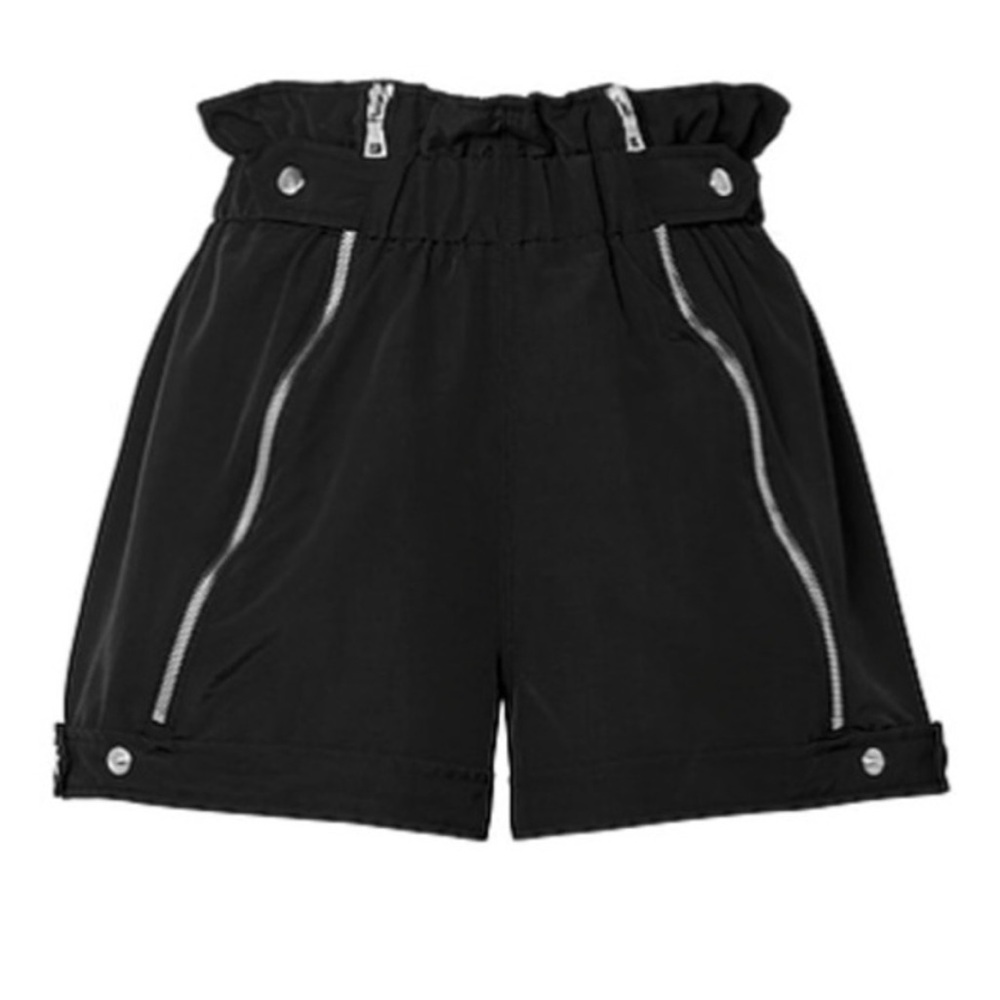 RTA Women’s Culotte Shorts | Louie Front Zip in Black